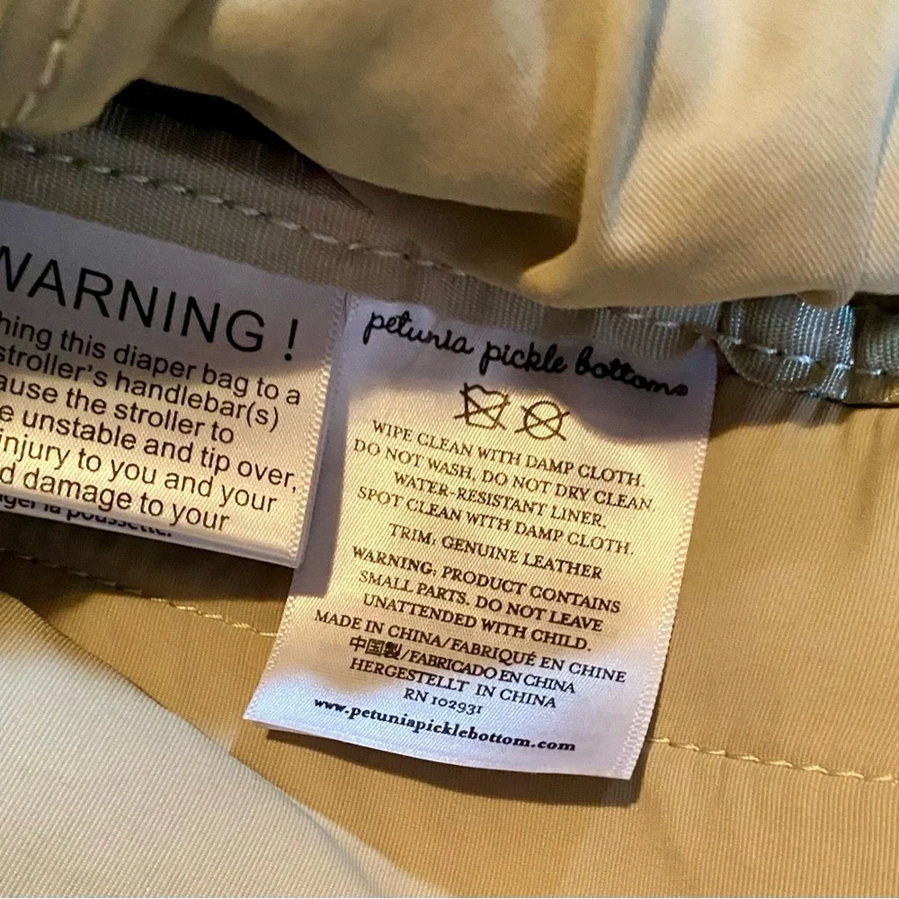 💥Petunia Pickle Bottom Pathway Pack Natural Canvas Navy Diaper Bag💥